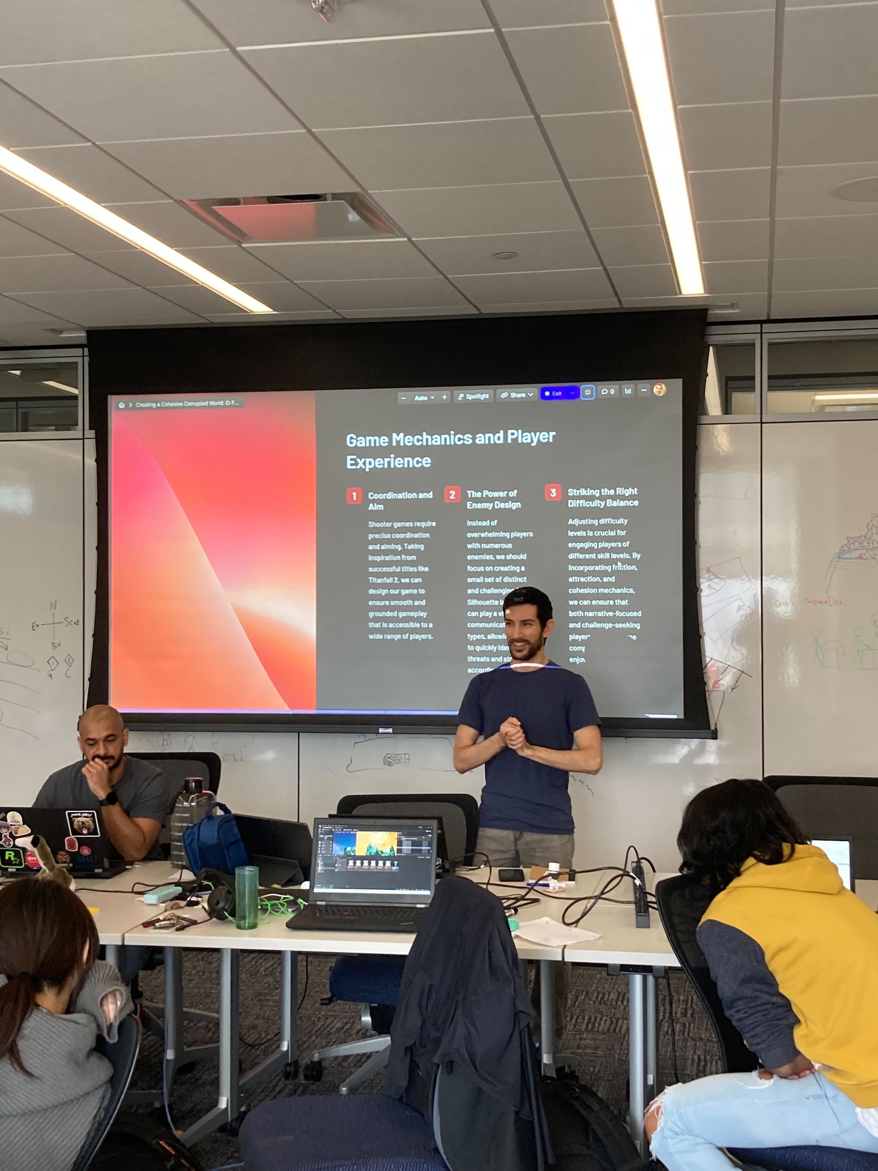 Presenting to Asurya's Embers dev team